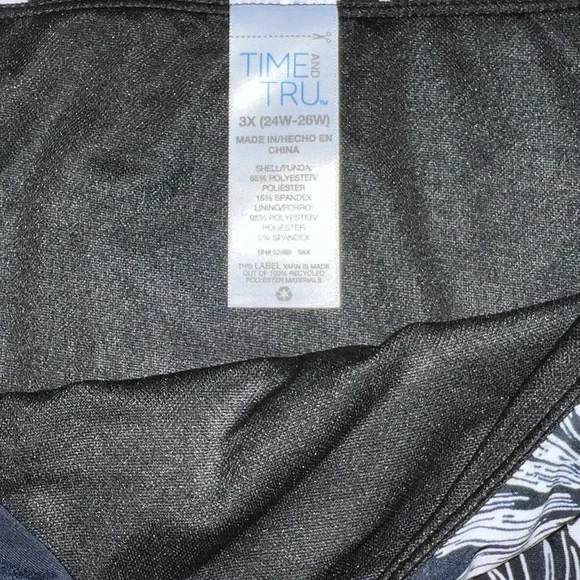 Women's Time And Tru Hawaiian Flora Print High Waist Stretch Bikini Bottoms Plus - Picture 3 of 5